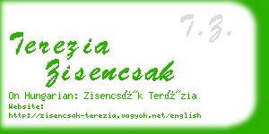 terezia zisencsak business card